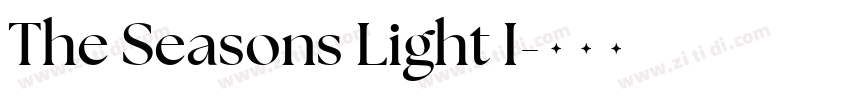 The Seasons Light I字体转换
